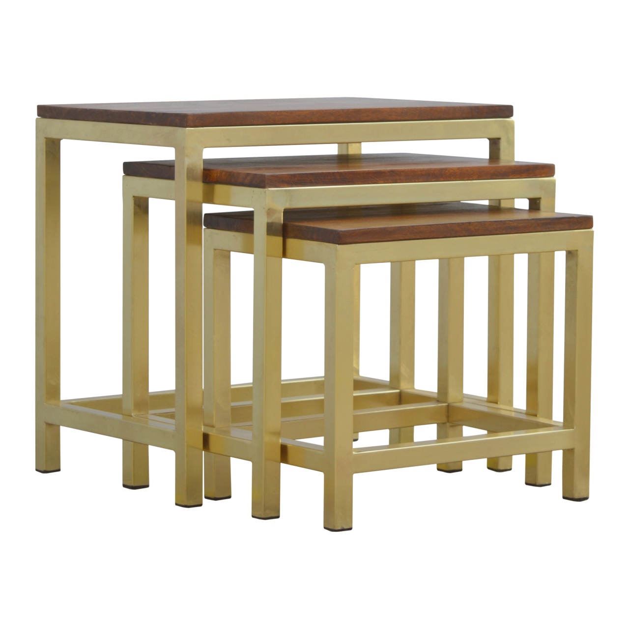 Chunky Gold Stool Set of 3 - Image 6