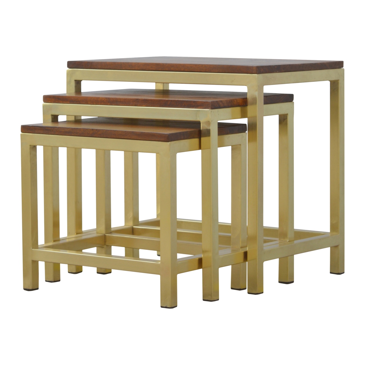 Chunky Gold Stool Set of 3 - Image 5
