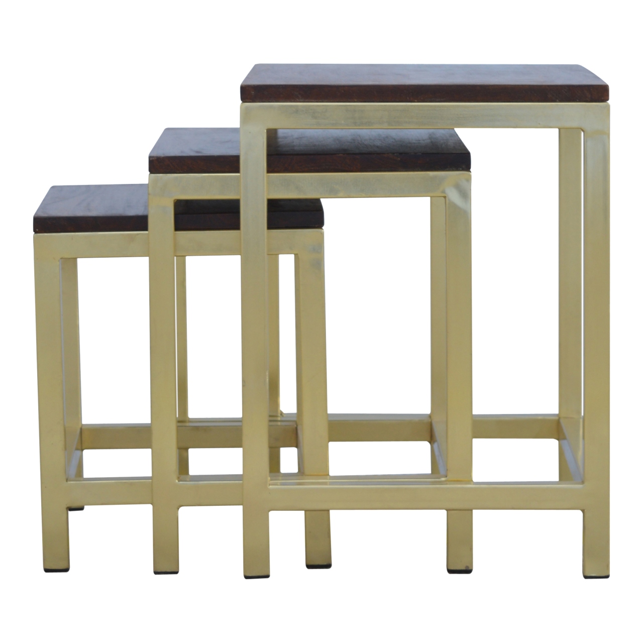 Chunky Gold Stool Set of 3 - Image 2