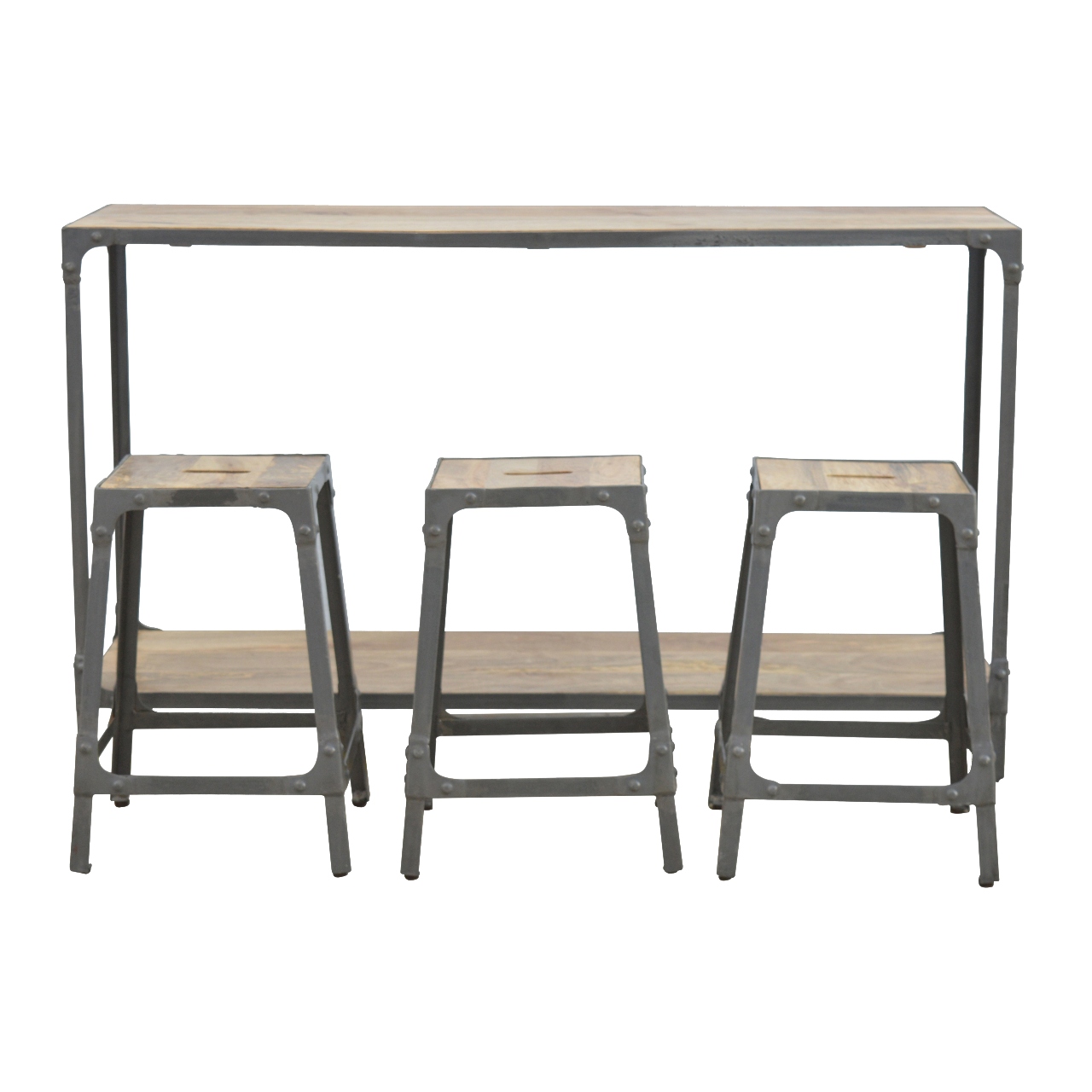 Hallway Console with 3 Stools - Image 8