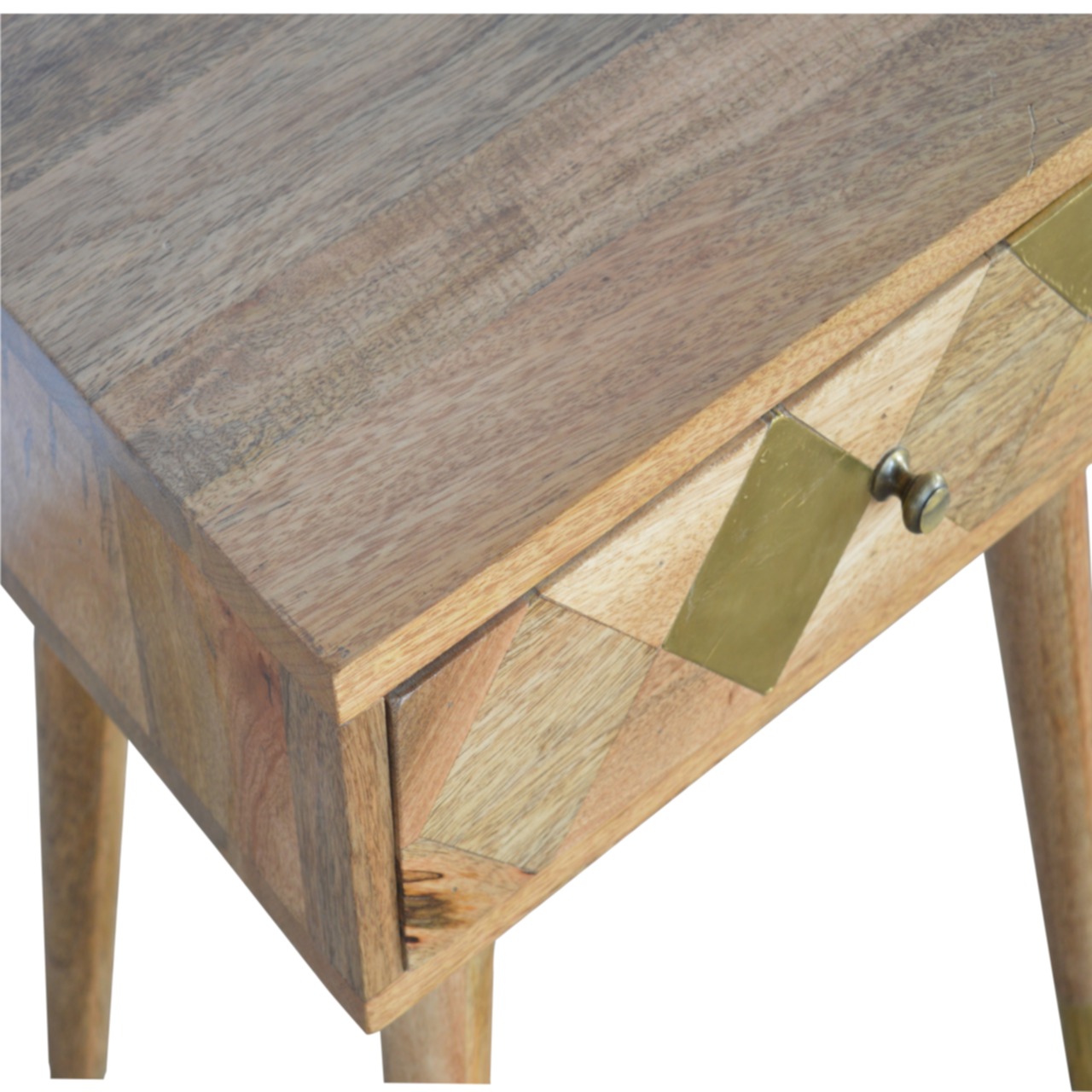 1 Drawer Gold Brass Bedside - Image 5