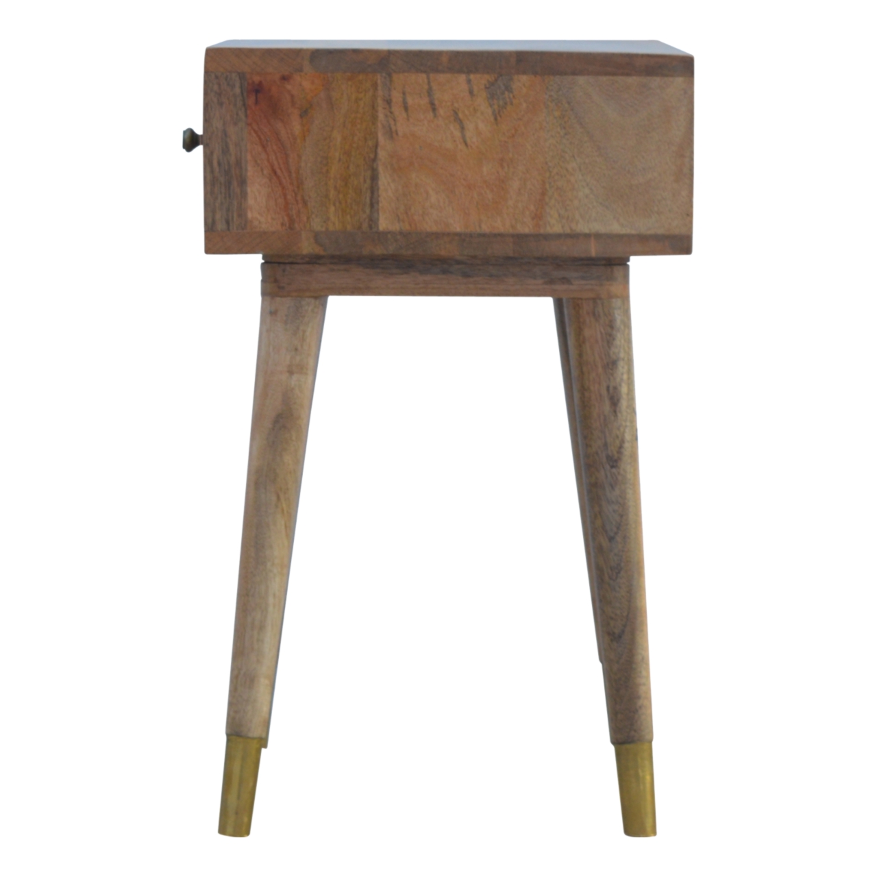 1 Drawer Gold Brass Bedside - Image 8