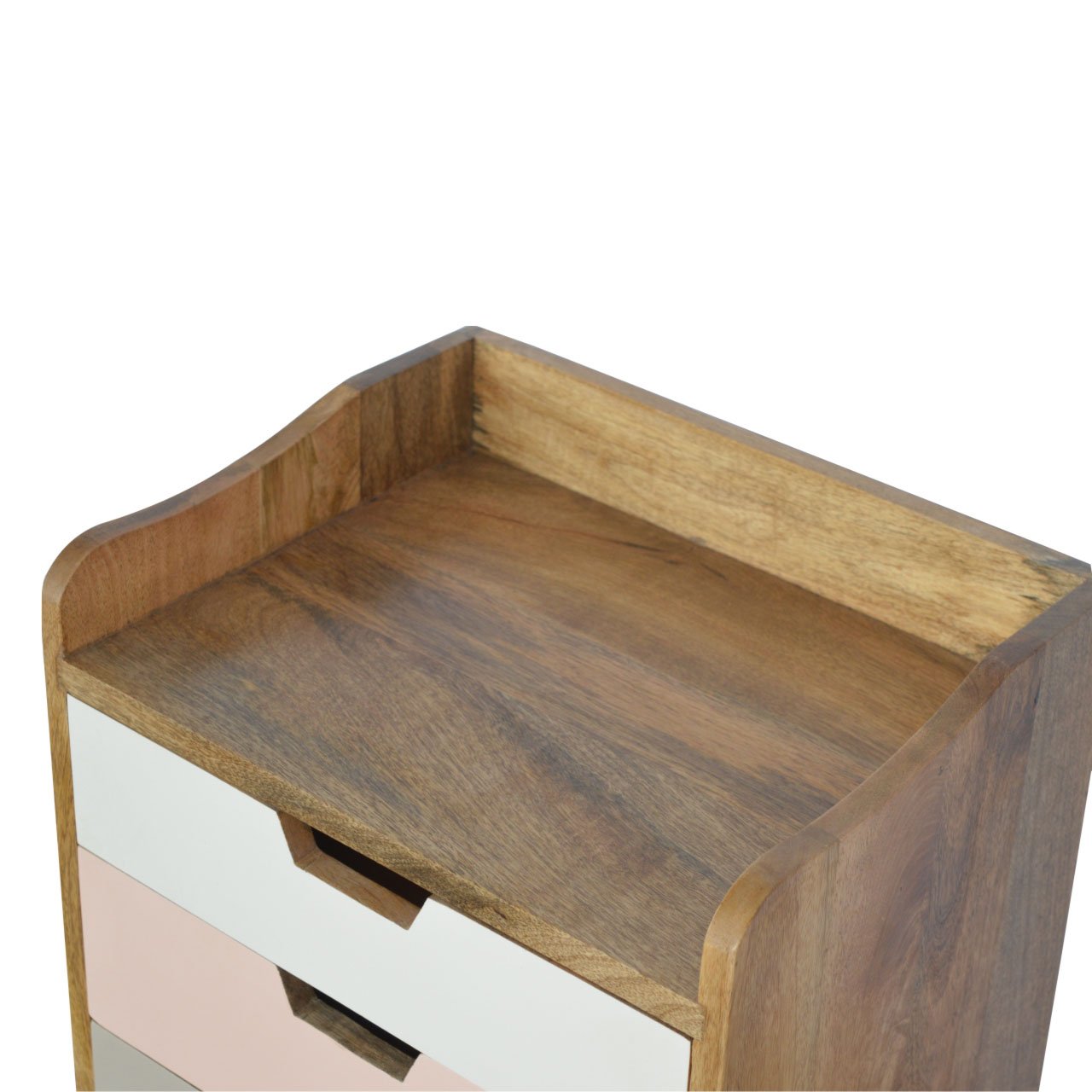 Pink Hand Painted Cut out Bedside - Image 4