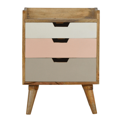 Pink Hand Painted Cut out Bedside - Image 10