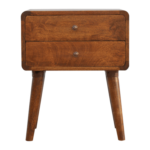 Curved Chestnut Bedside - Image 2