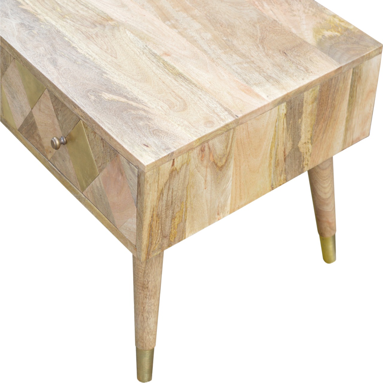 Oak-ish Gold Inlay Coffee Table - Image 7