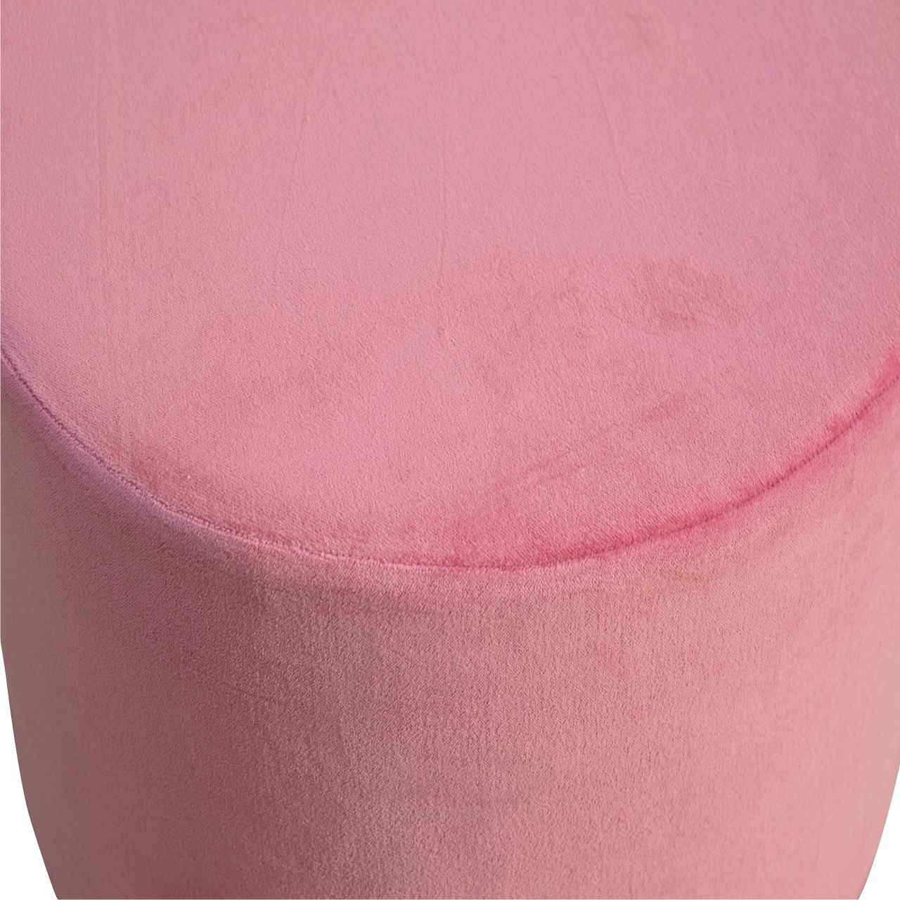 IN426 - Dusty Pink Velvet Footstool with Gold Base - Image 3