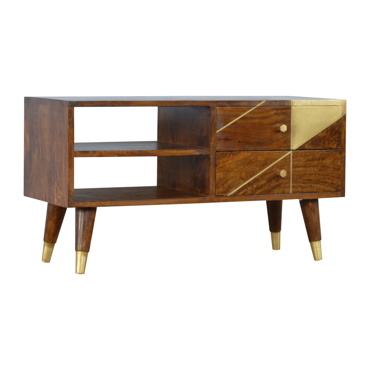 Gold Geo Chestnut Media Unit - Image 3