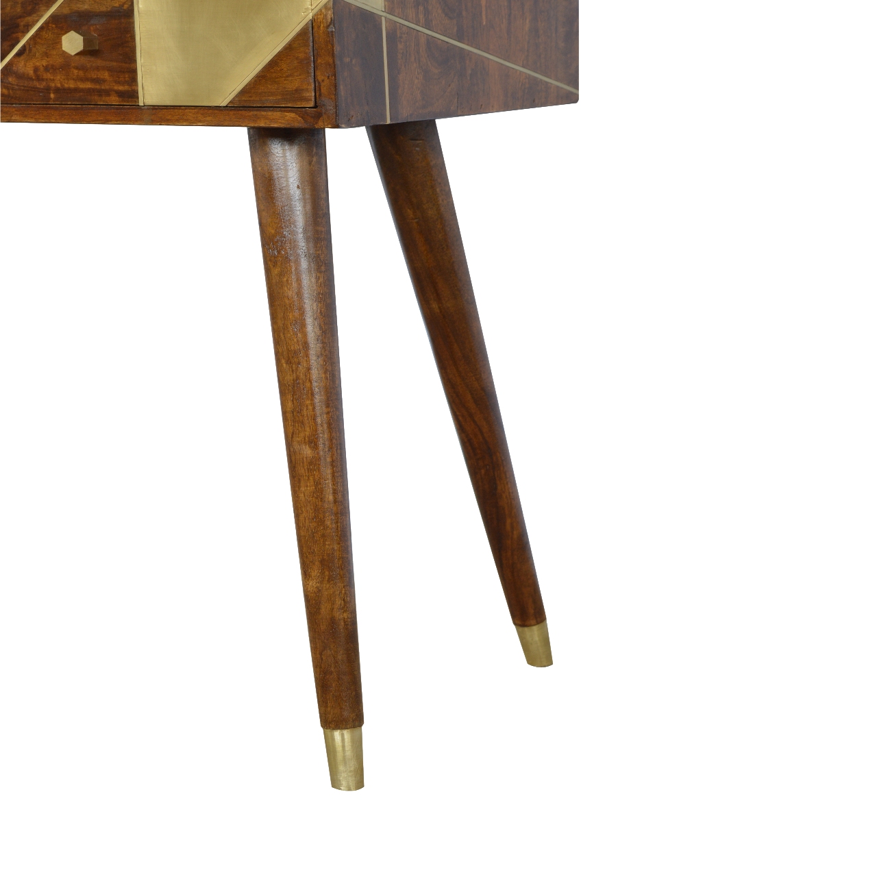 Gold Geo Chestnut Console Table - Image 7