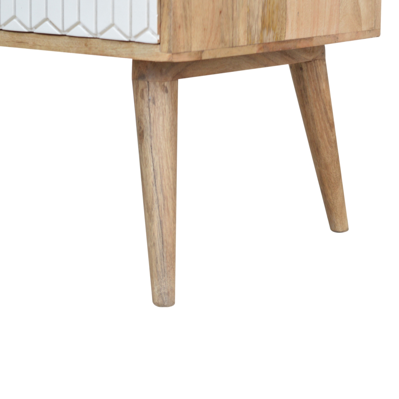 Sleek White Carved Coffee Table - Image 6