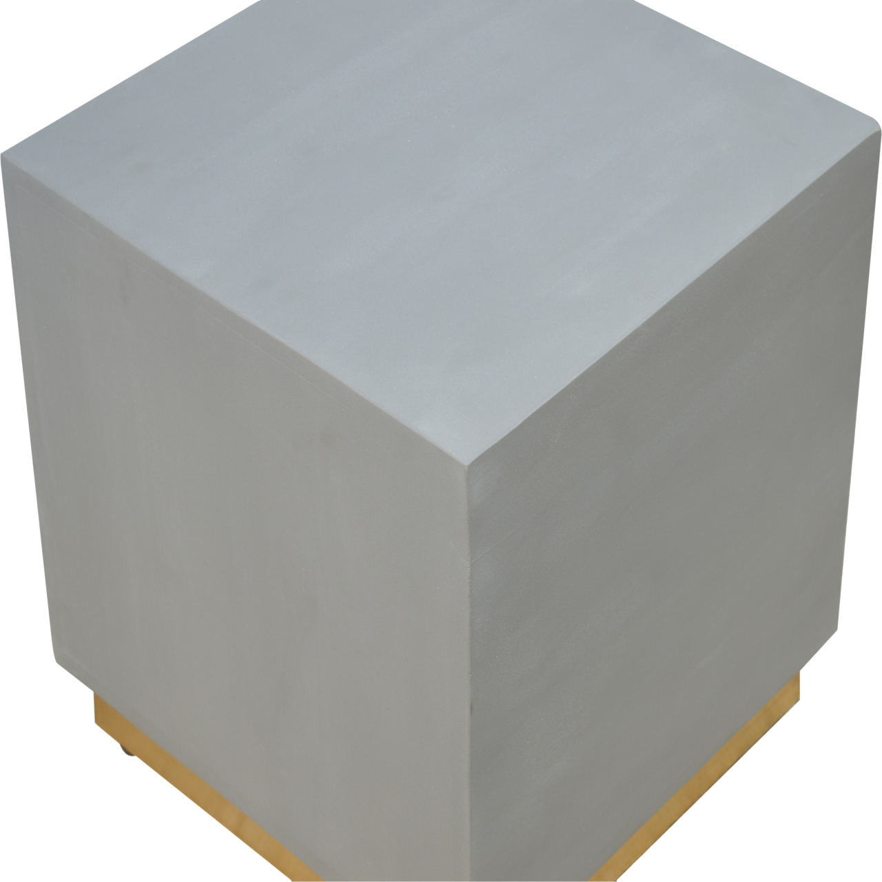 Cement Footstool with Gold Base - Image 4