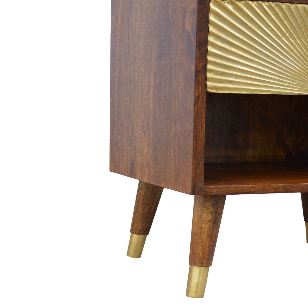 Manila Gold One Drawer Bedside - Image 5