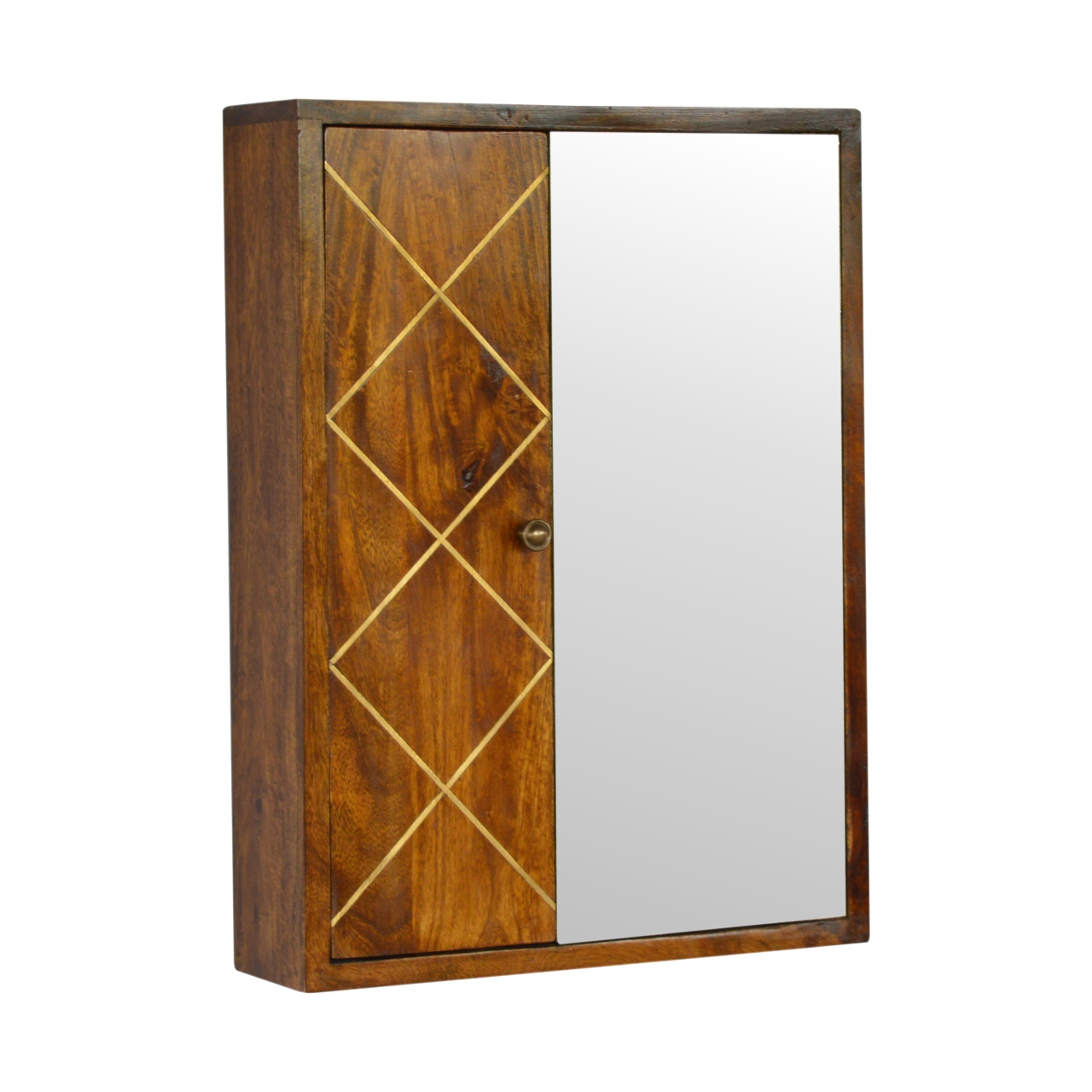 Sliding Brass Wall Mirror Cabinet - Image 2