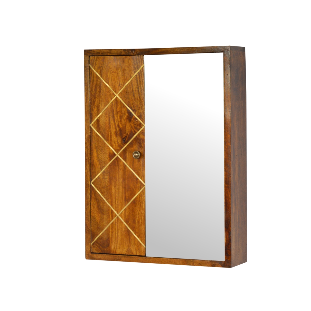 Sliding Brass Wall Mirror Cabinet - Image 3