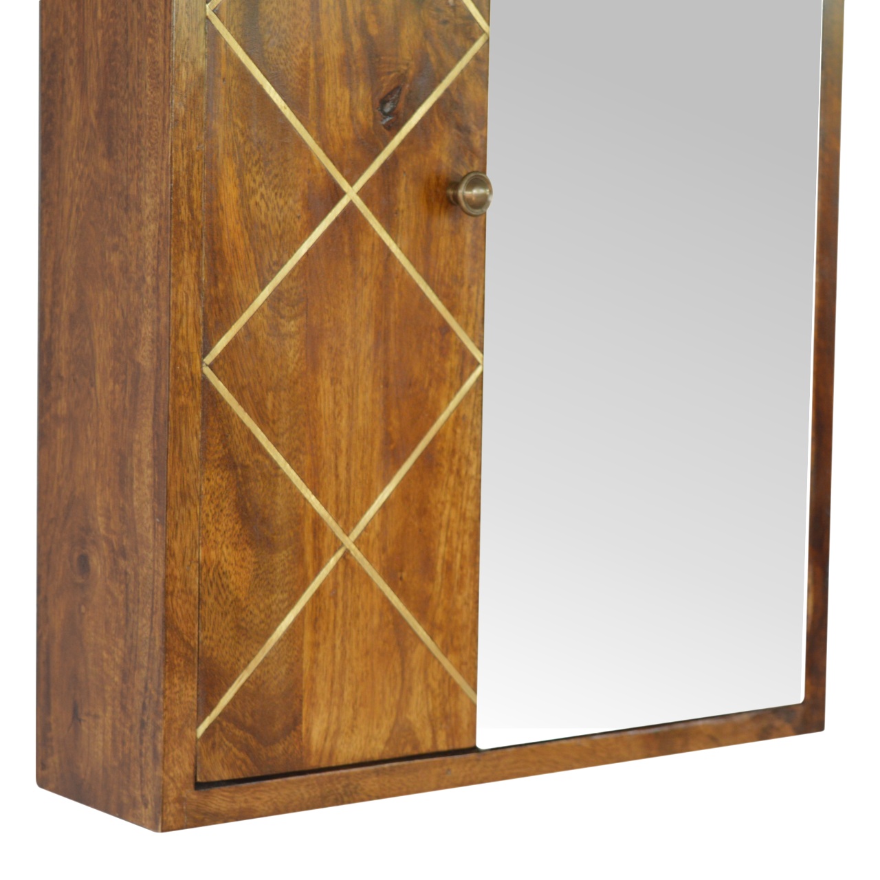 Sliding Brass Wall Mirror Cabinet - Image 6