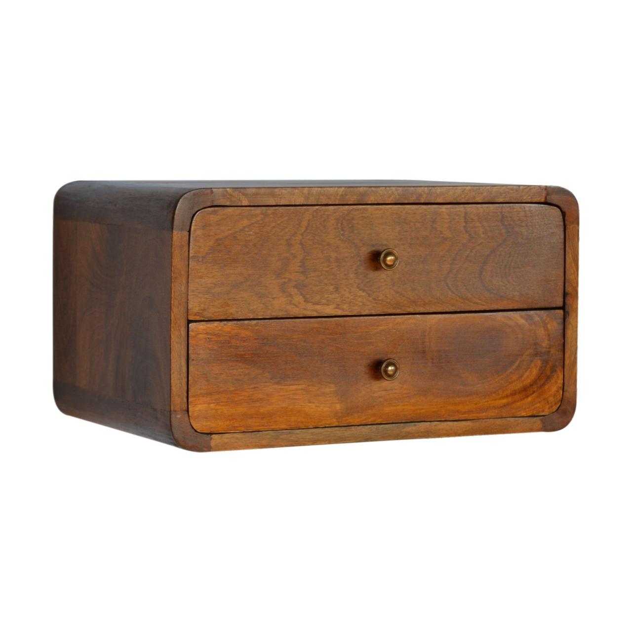 Floating Curved Chestnut Bedside - Image 2