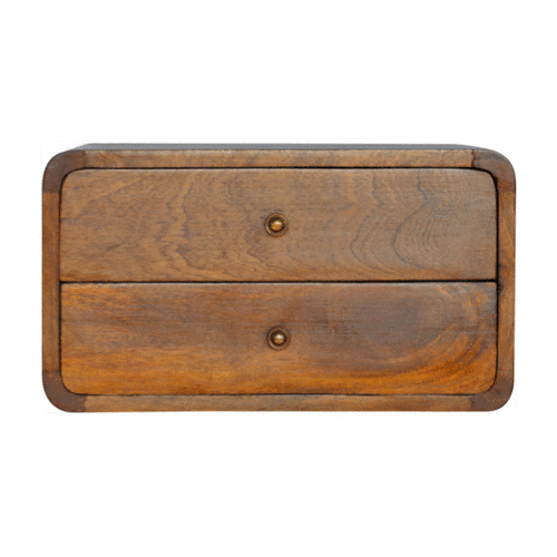 Floating Curved Chestnut Bedside - Image 10