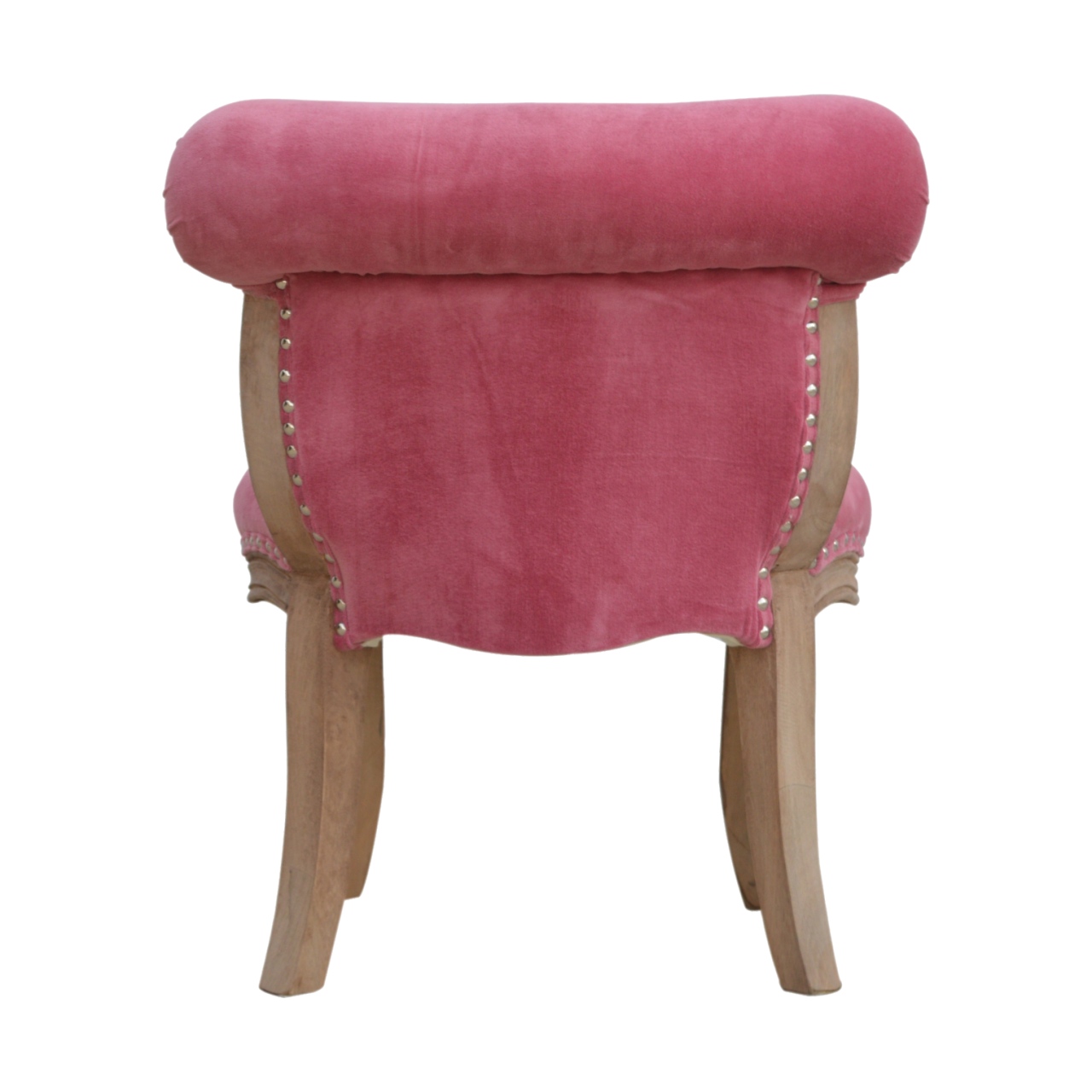 Pink Velvet Studded Chair - Image 9