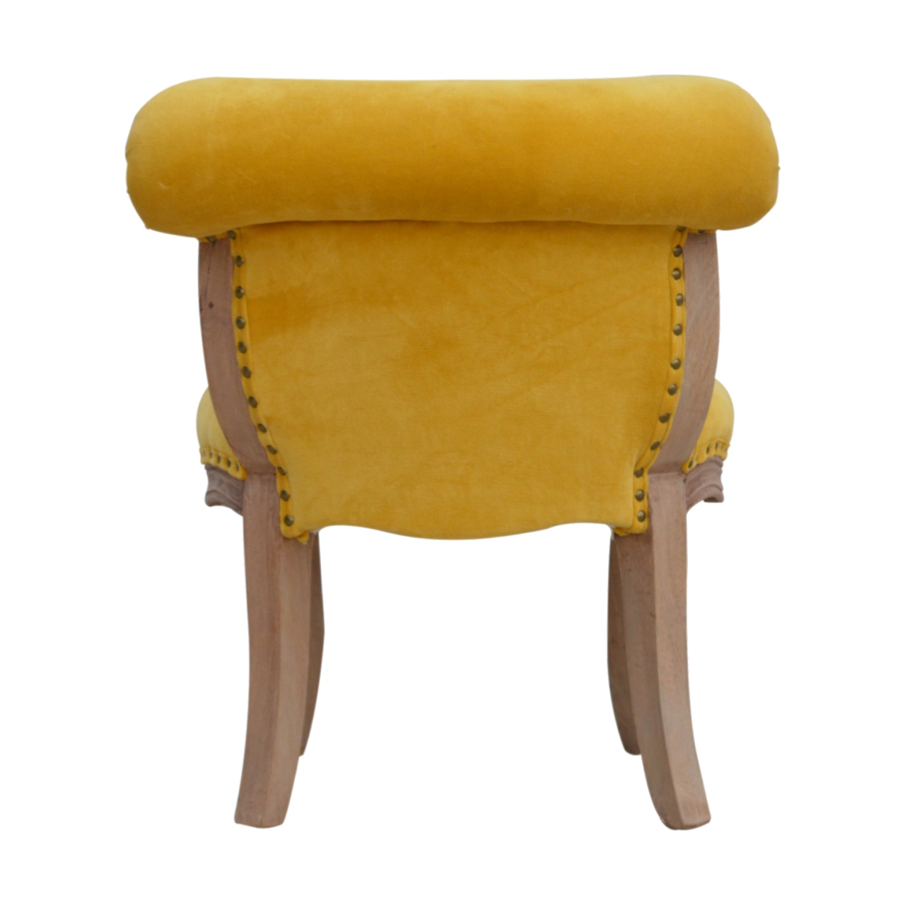 Mustard Velvet Studded Chair - Image 9