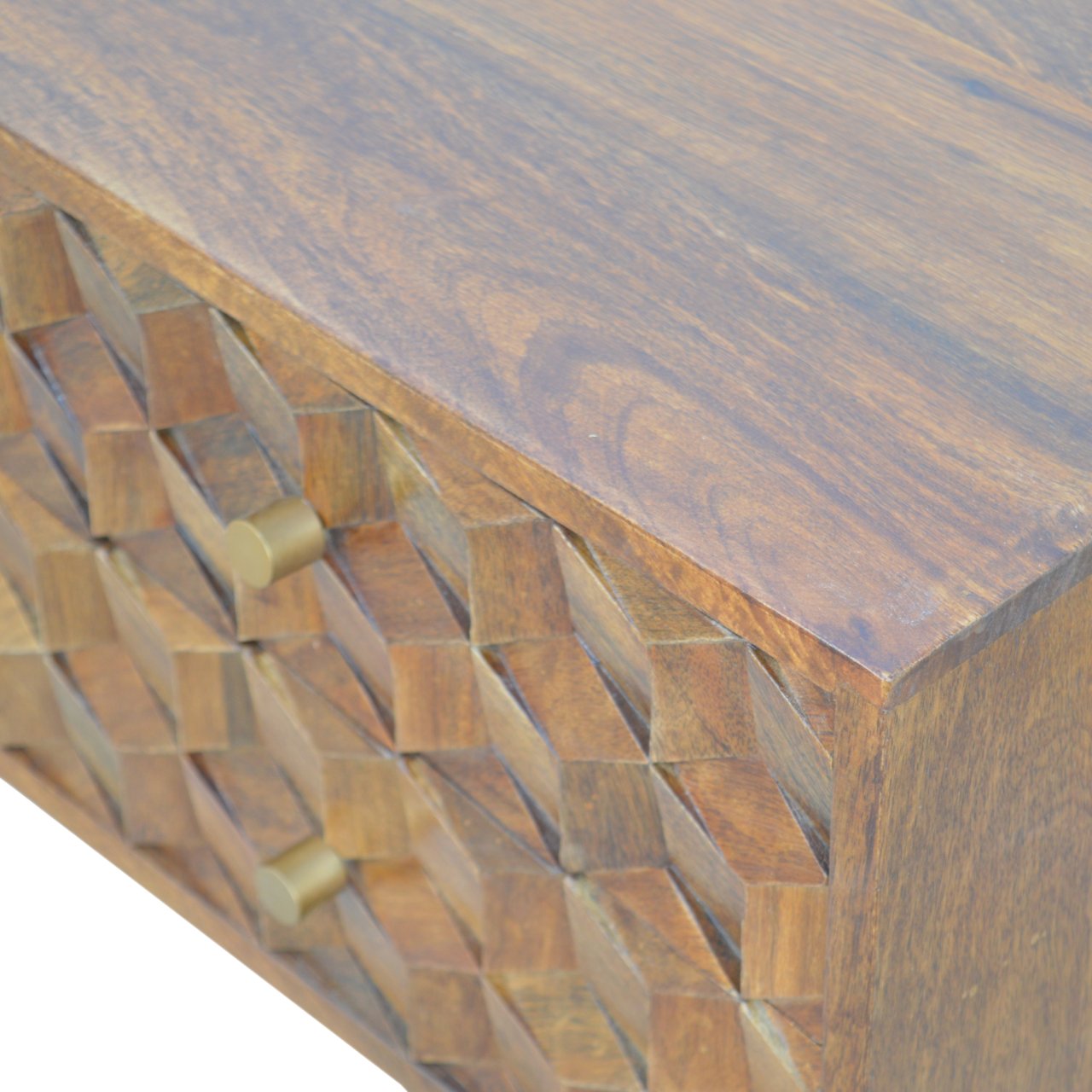 Chestnut Cube Carve Media Unit - Image 7