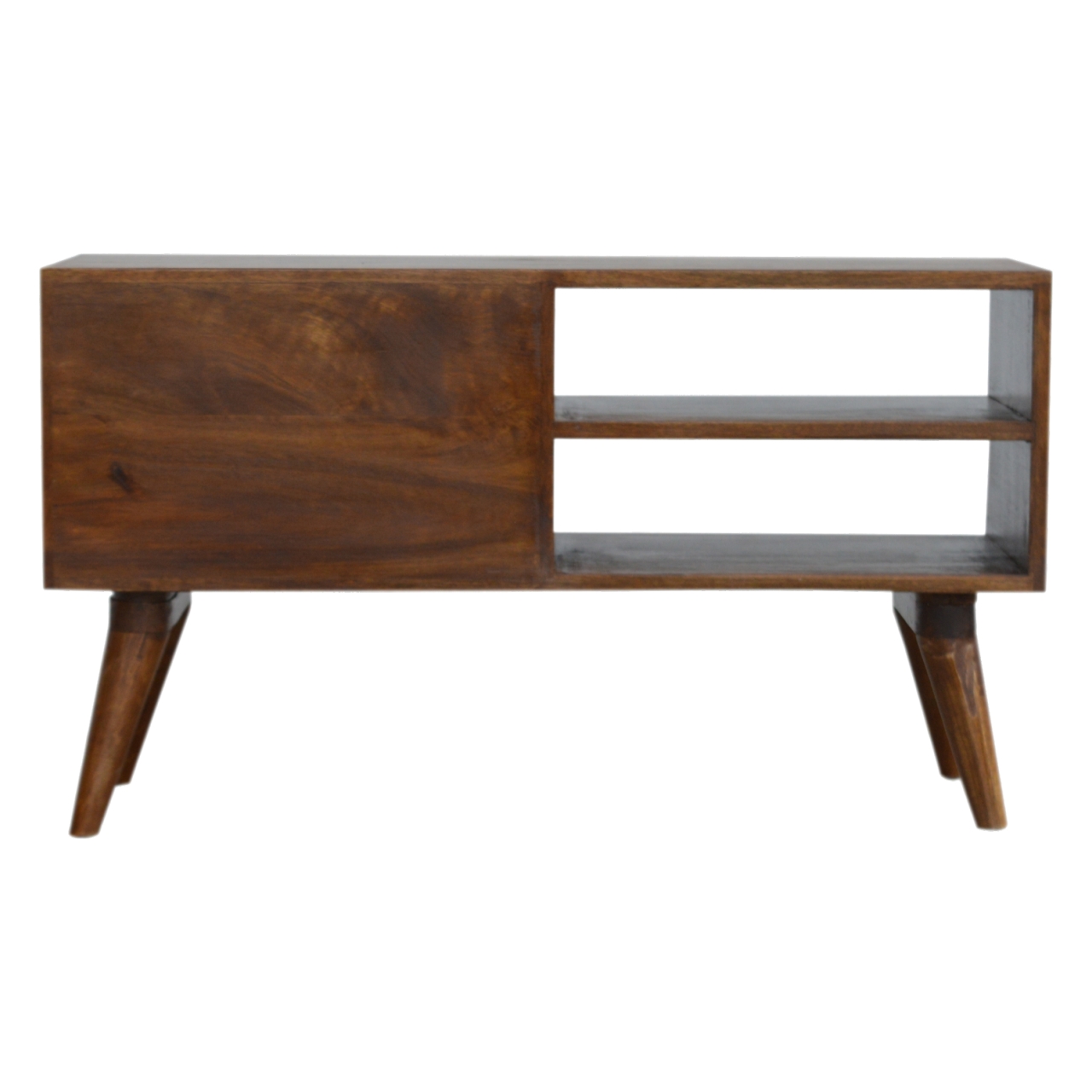 Chestnut Cube Carve Media Unit - Image 9