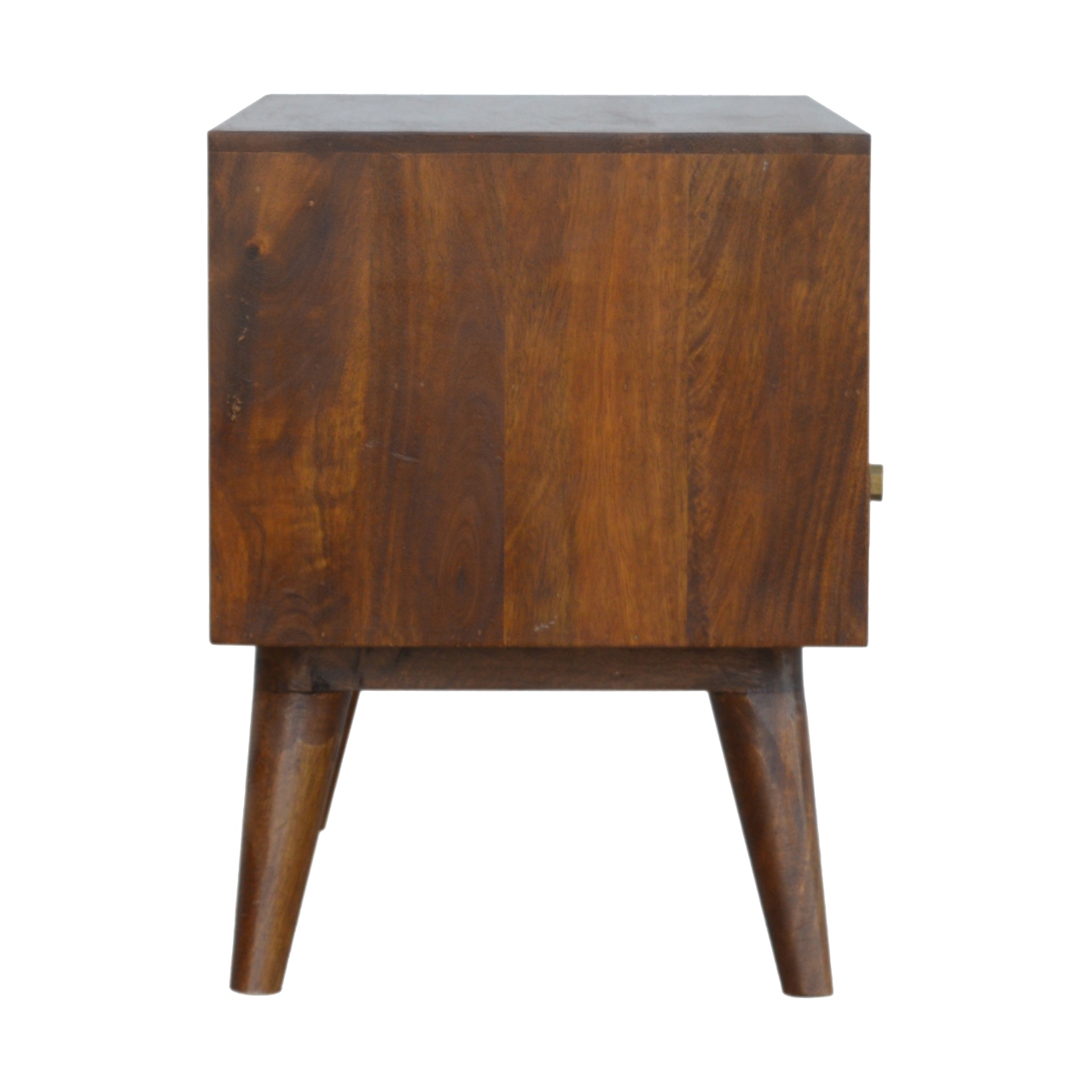 Chestnut Cube Carved TV Unit - Image 8