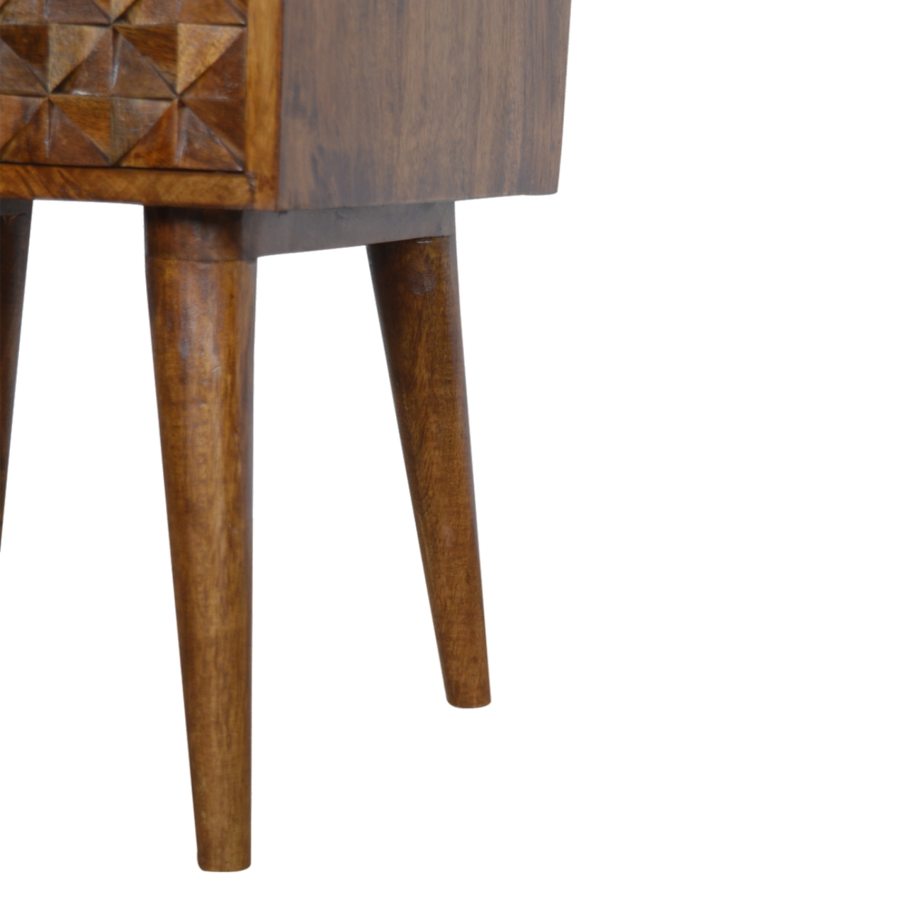 Diamond Carved Chestnut Bedside - Image 7