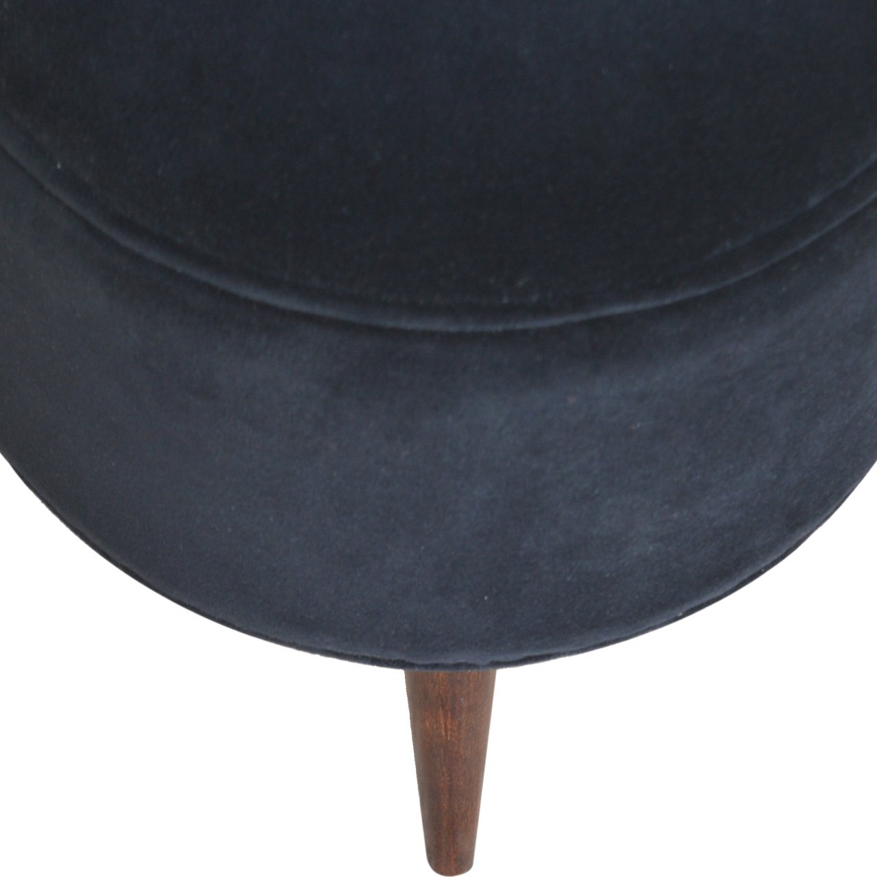 Black Velvet Nordic Style Footstool - Image 6