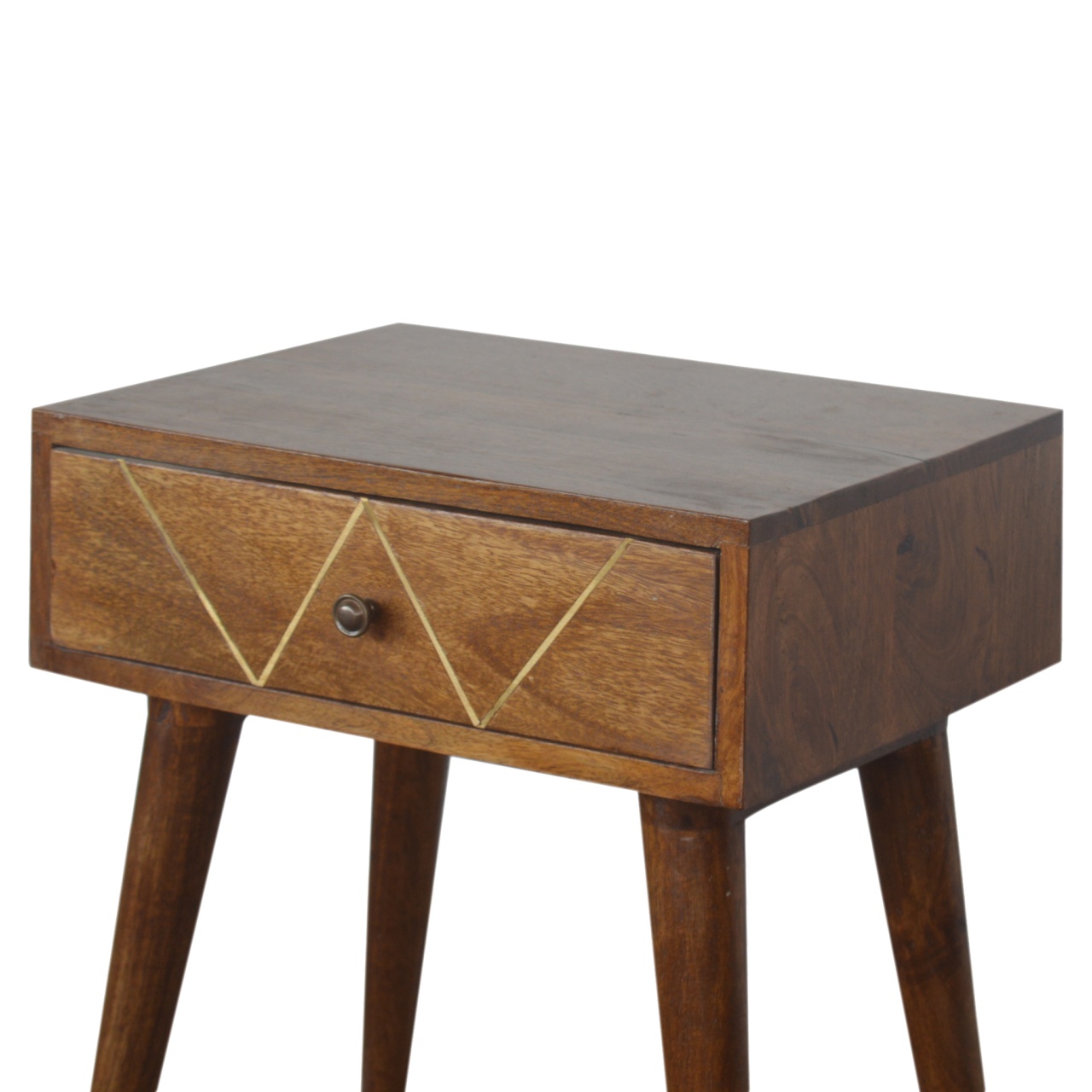 Geometric Brass Inlay Bedside - Image 3