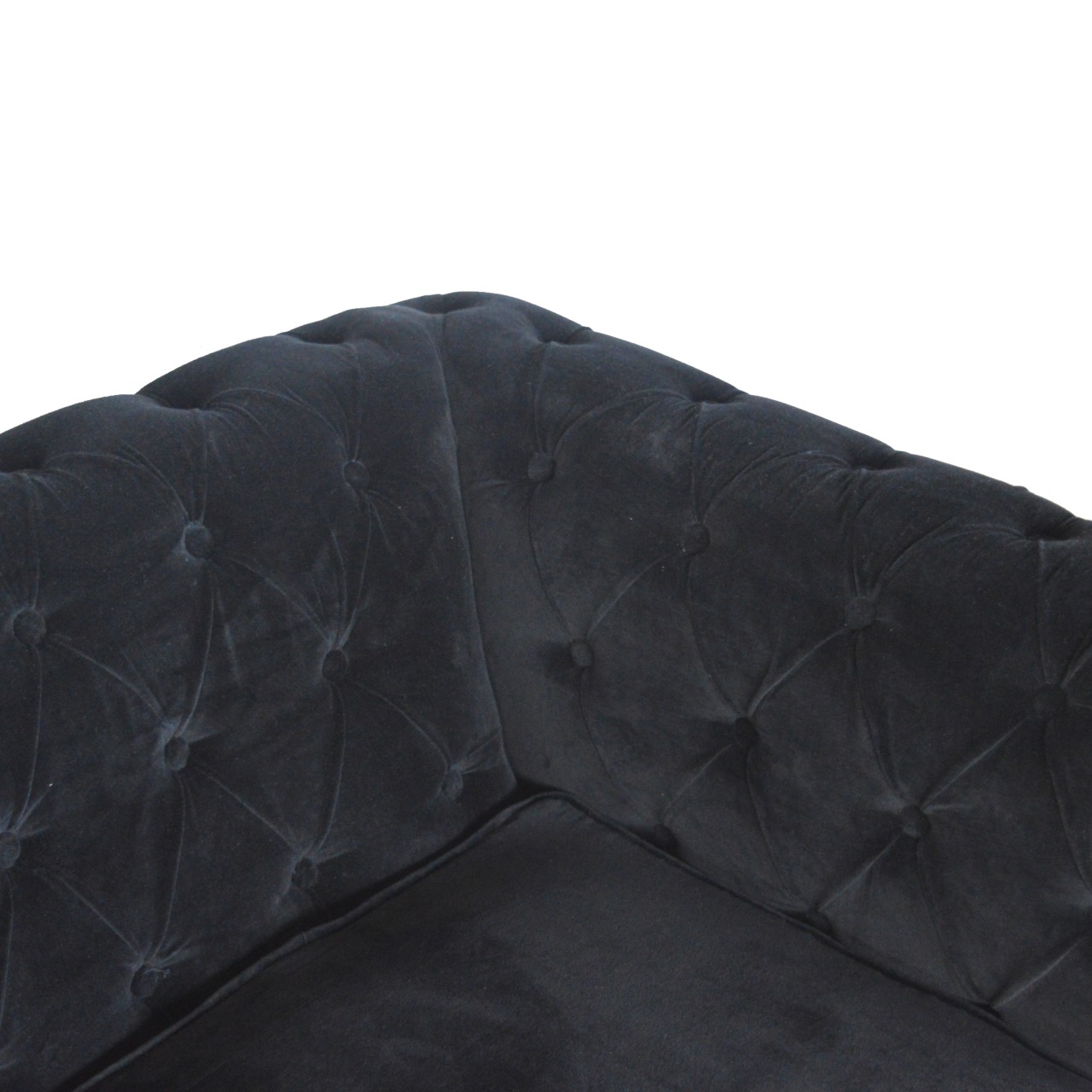 Black Velvet Chesterfield Sofa - Image 3