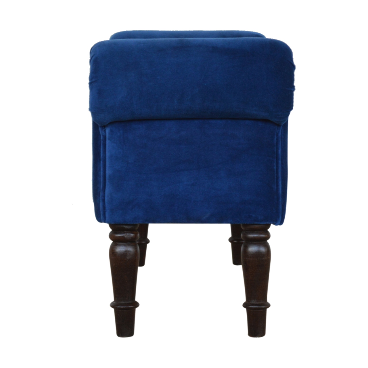 Royal Blue Velvet Bench - Image 9