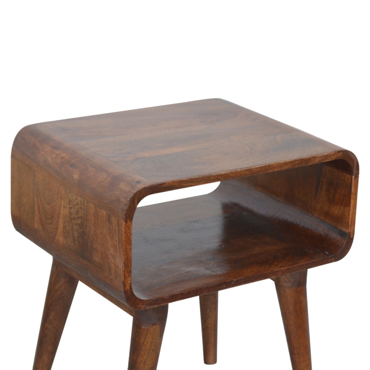 Curved Open Chestnut Bedside - Image 4