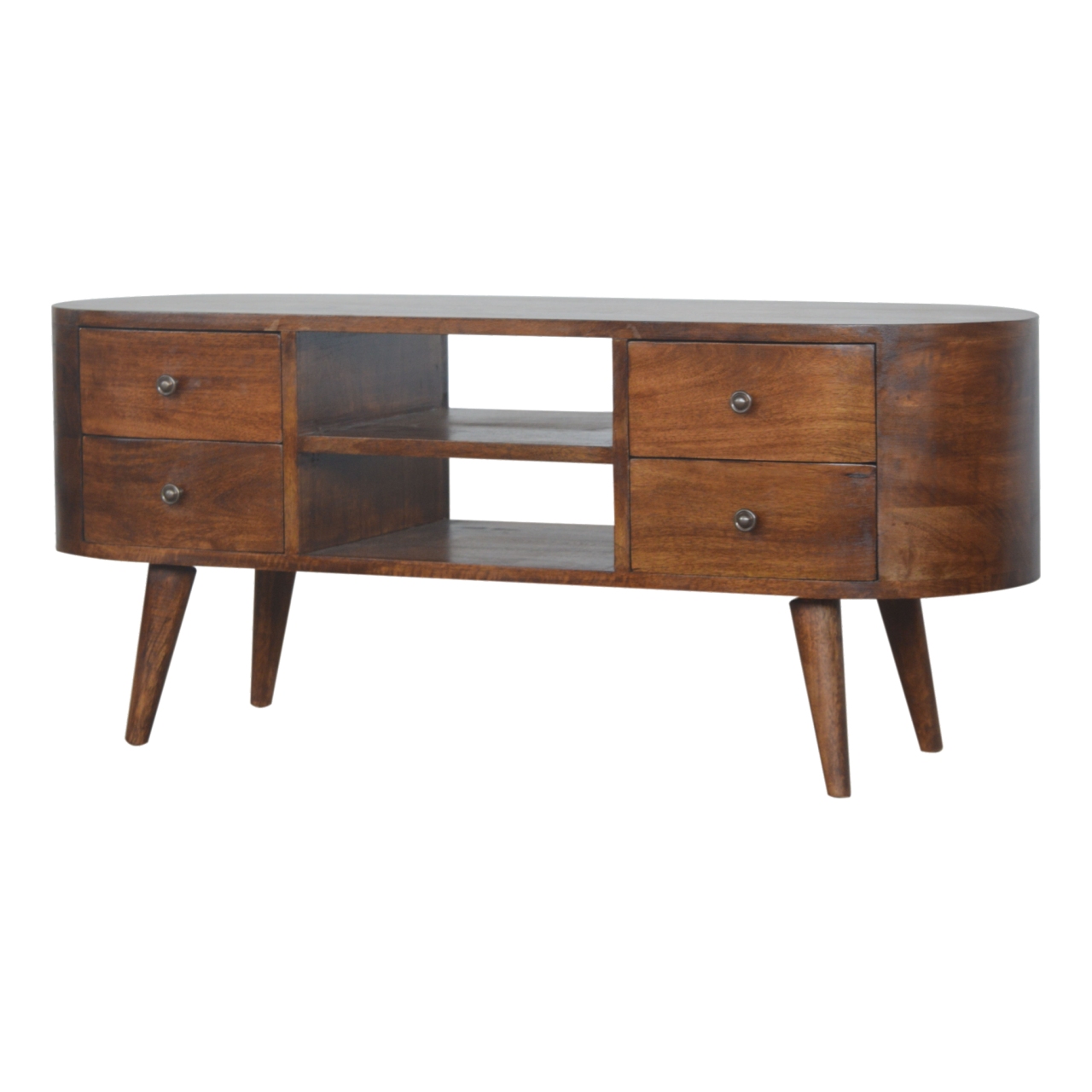 Chestnut Rounded Entertainment Unit - Image 2