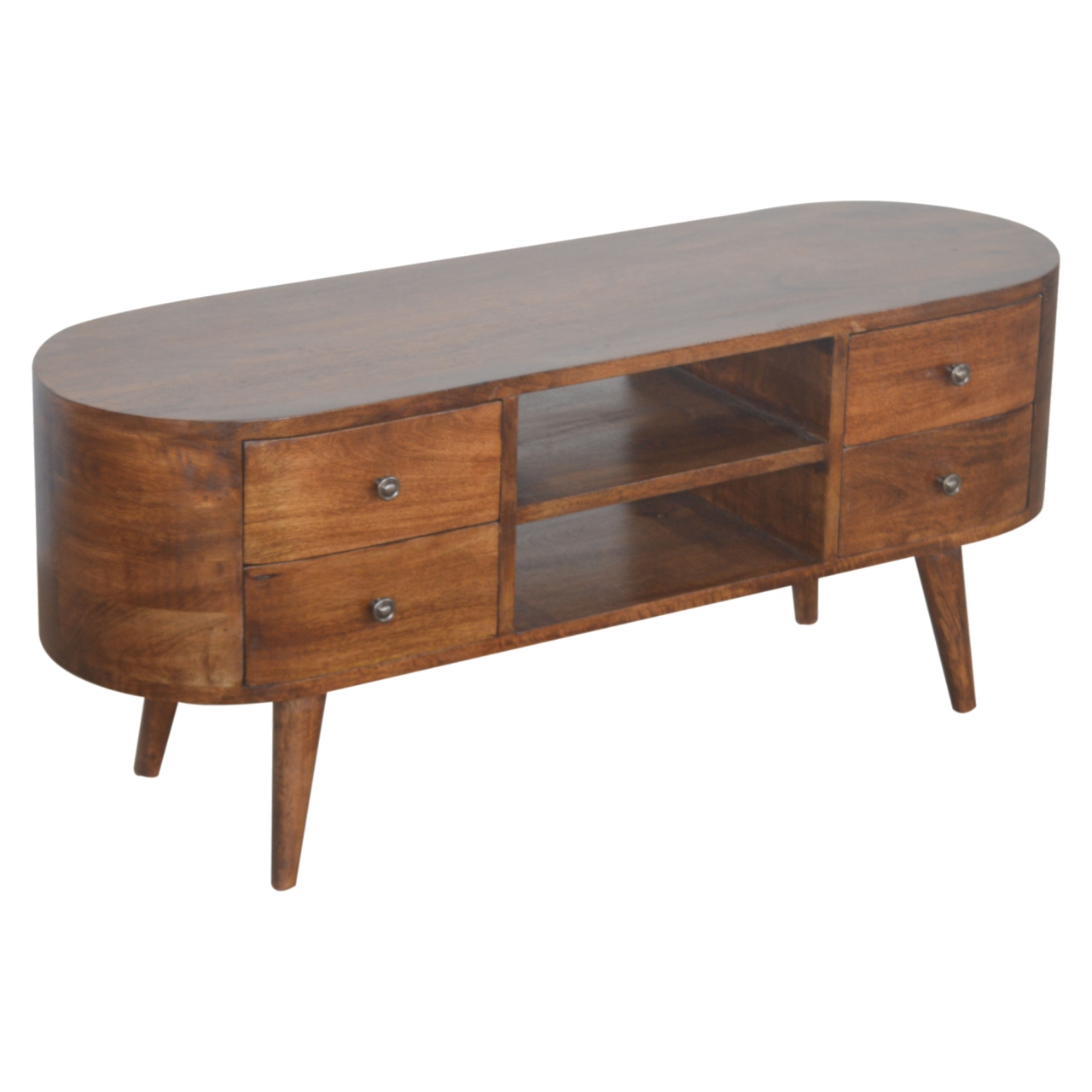 Chestnut Rounded Entertainment Unit - Image 3