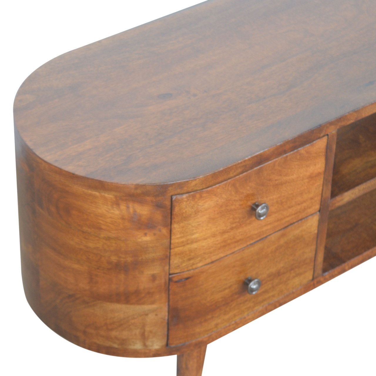Chestnut Rounded Entertainment Unit - Image 4