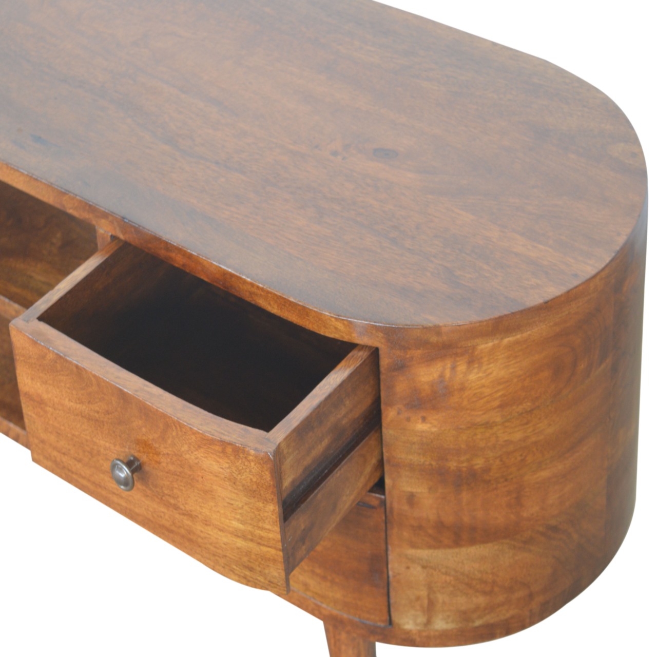 Chestnut Rounded Entertainment Unit - Image 5