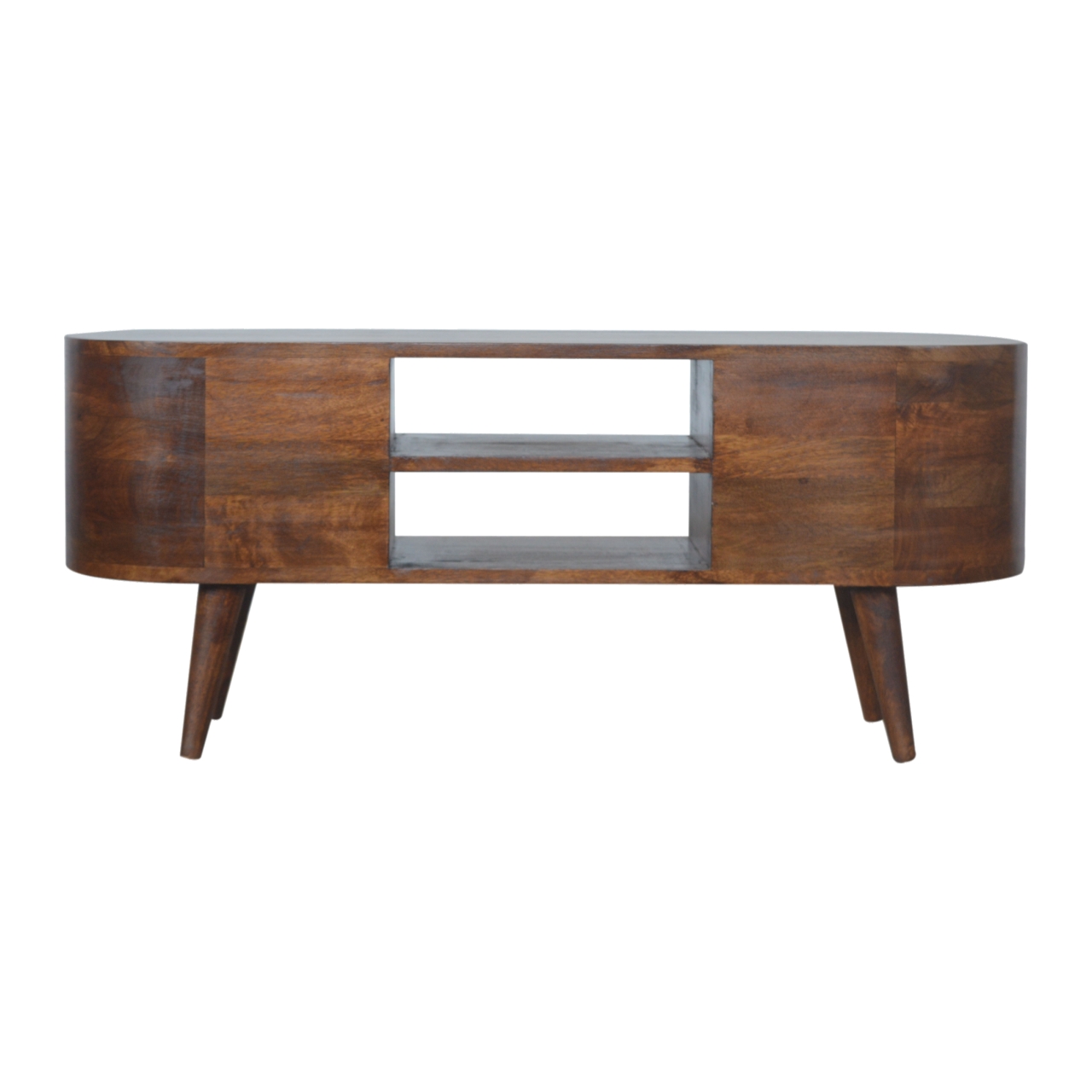 Chestnut Rounded Entertainment Unit - Image 9