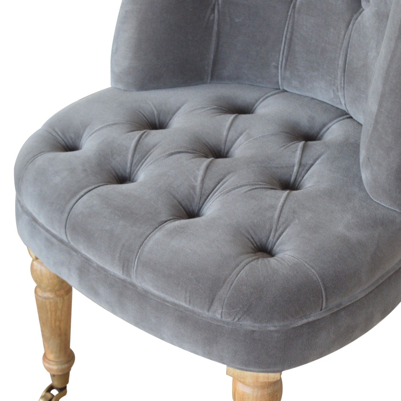 Grey Velvet Accent Chair - Image 7