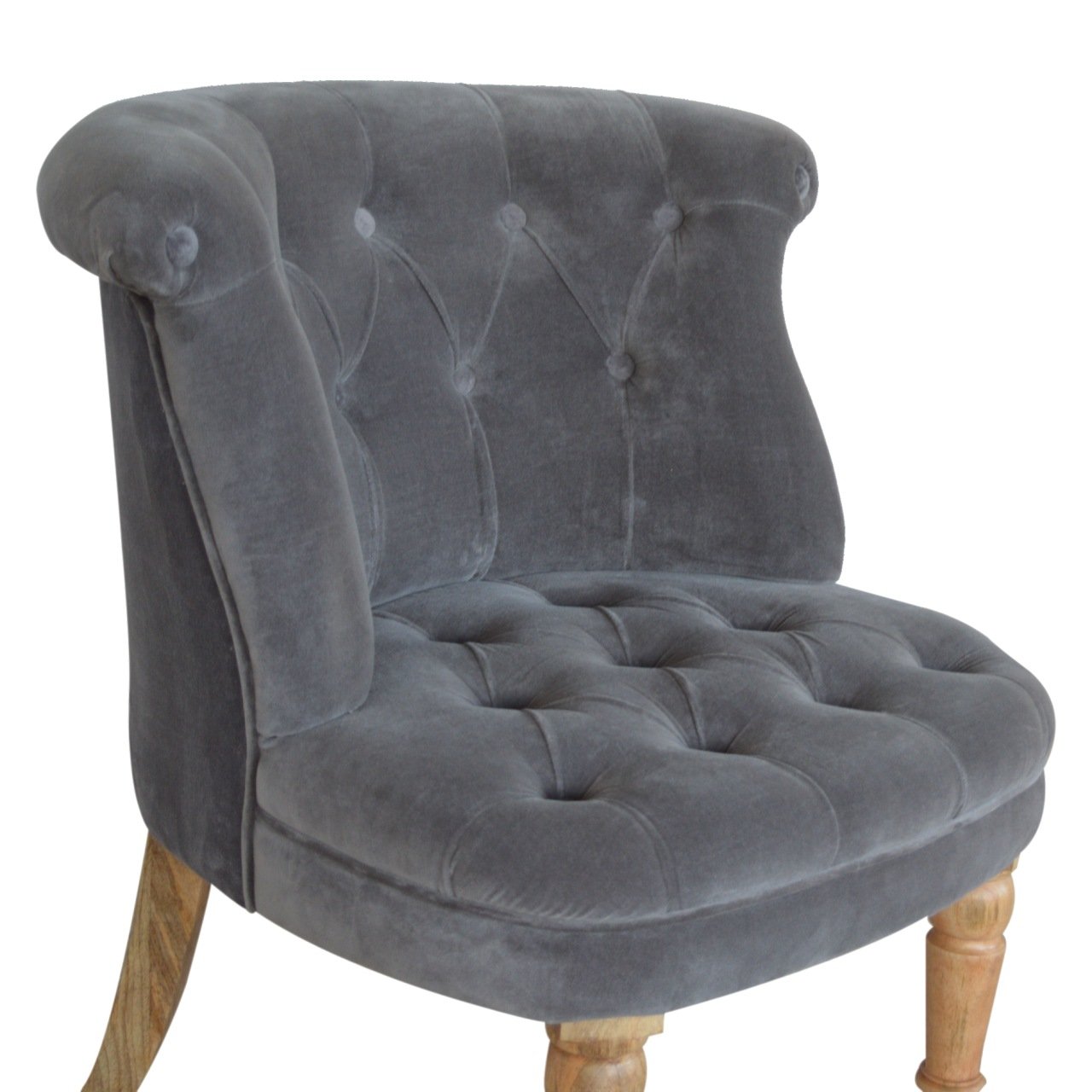 Grey Velvet Accent Chair - Image 4