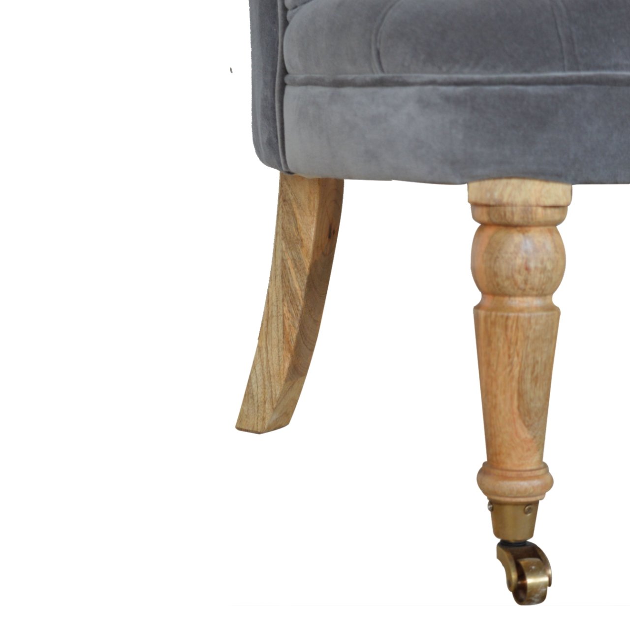 Grey Velvet Accent Chair - Image 6