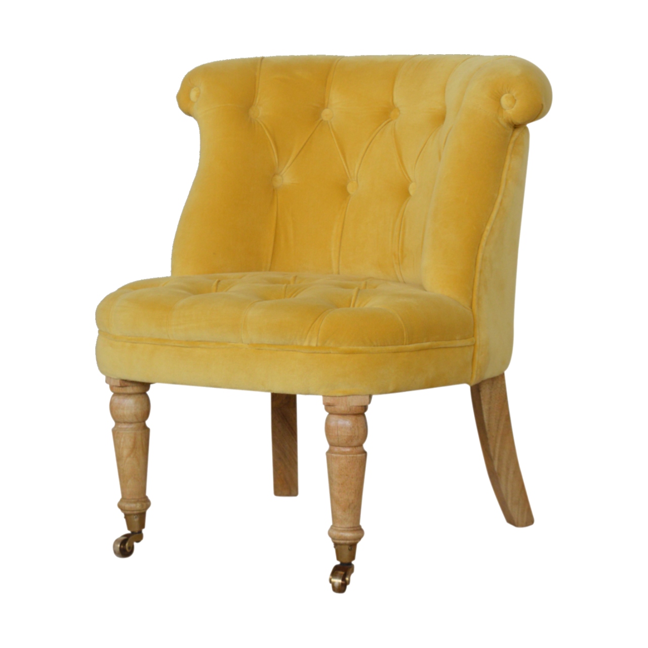 Mustard Velvet Accent Chair - Image 2