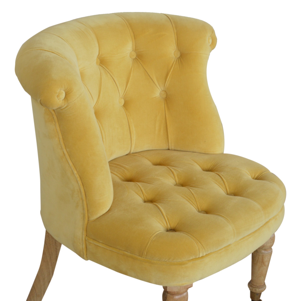 Mustard Velvet Accent Chair - Image 3