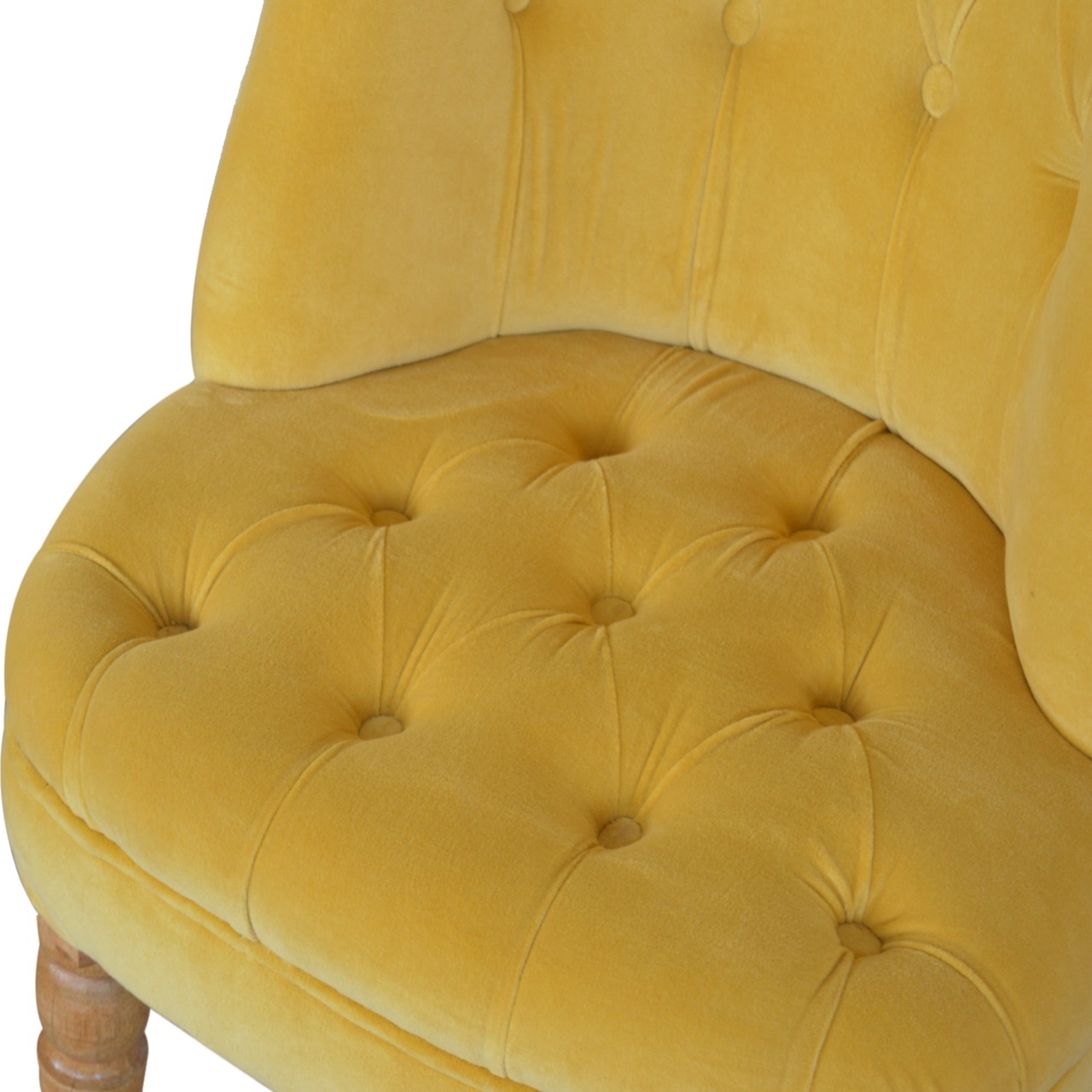 Mustard Velvet Accent Chair - Image 4