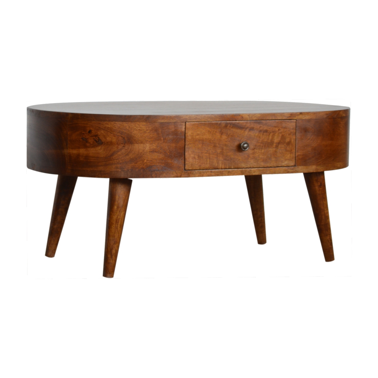 Chestnut Rounded Coffee Table - Image 2