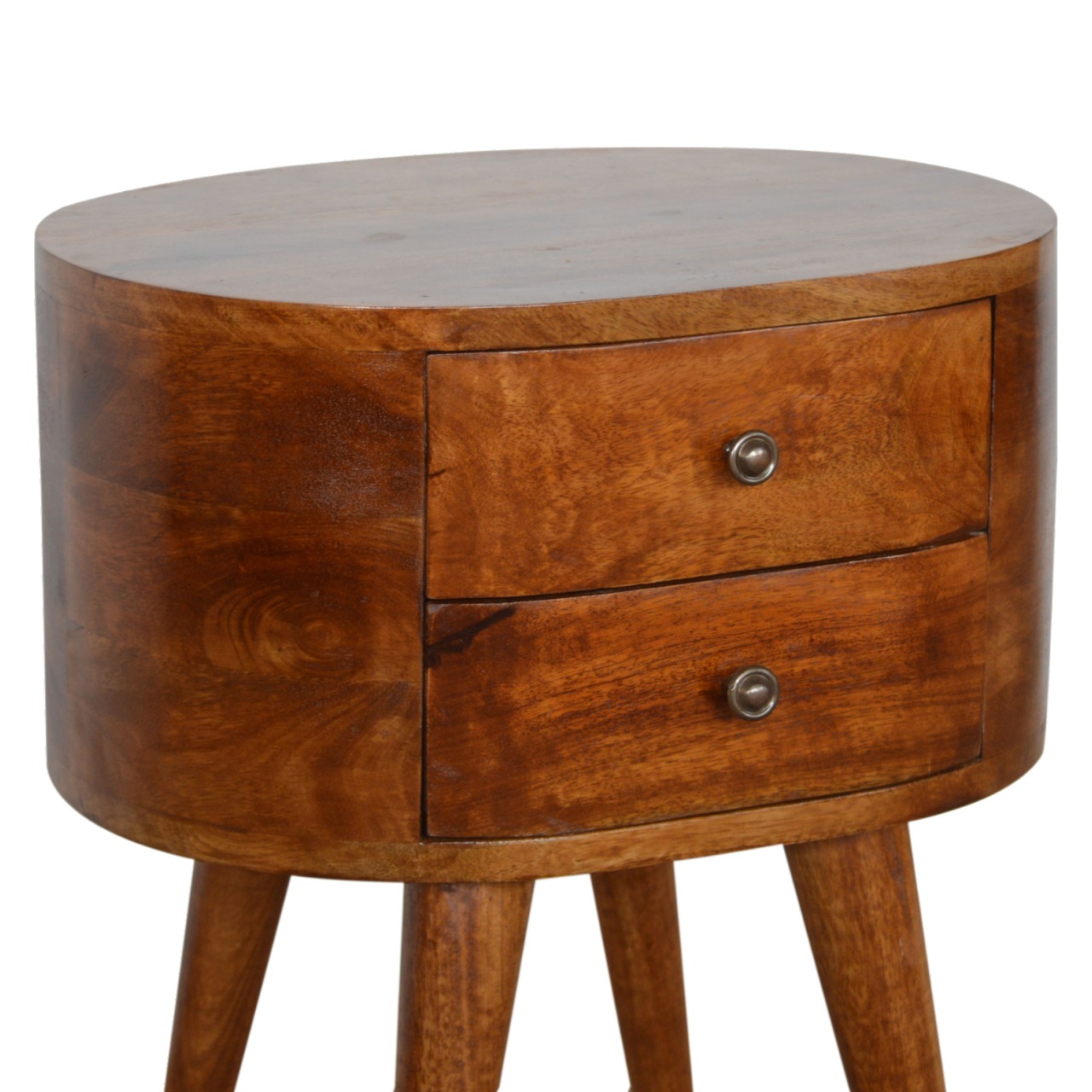 Chestnut Rounded Bedside Table - Image 6