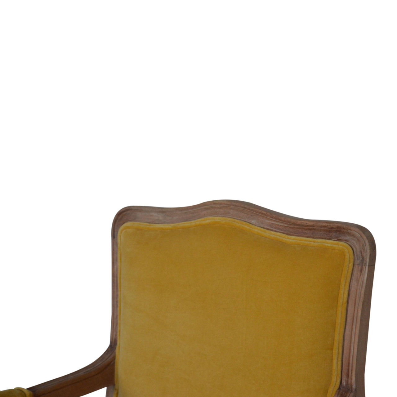 Mustard Velvet French Style Chair - Image 4