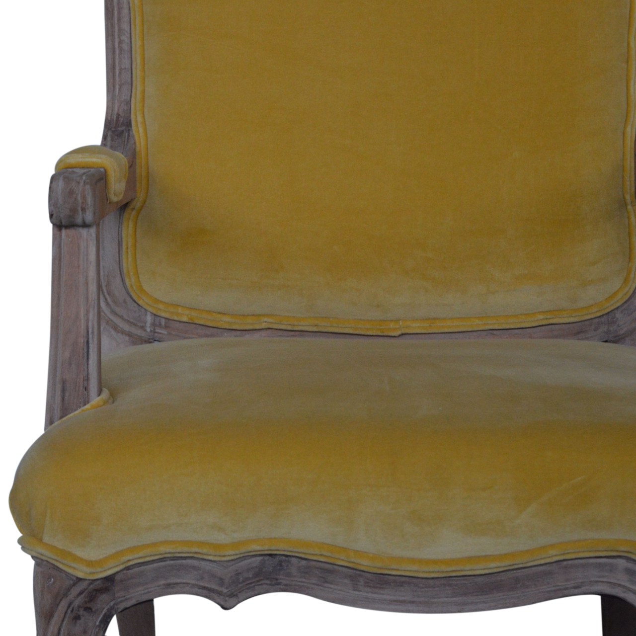 Mustard Velvet French Style Chair - Image 6