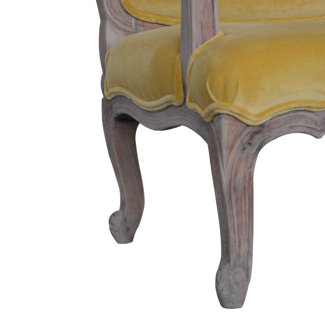Mustard Velvet French Style Chair - Image 7