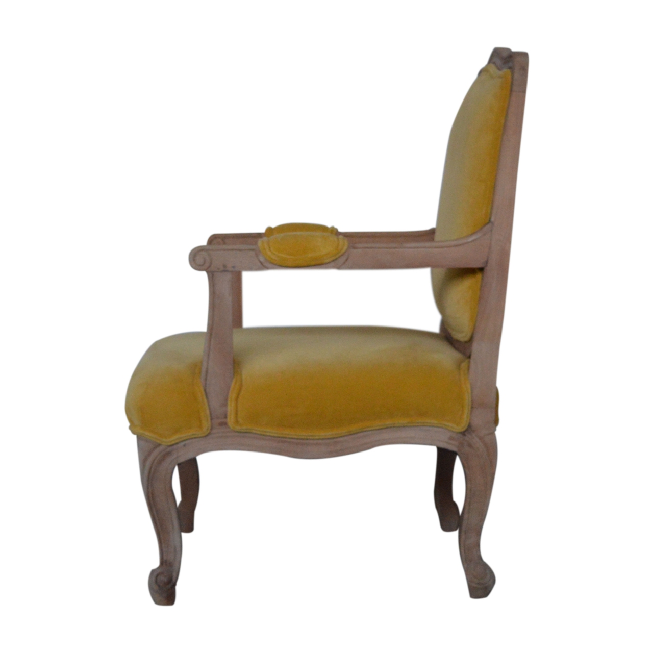 Mustard Velvet French Style Chair - Image 8