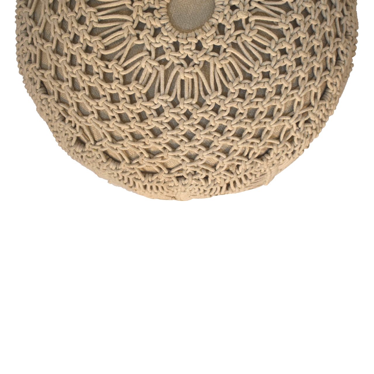 Crotchet Beige Footstool - Image 7